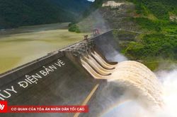 Thủy điện Bản Vẽ xả nước qua tràn, giảm lũ cho hạ du