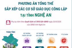 Phương &aacute;n tổng thể sắp xếp c&aacute;c cơ sở gi&aacute;o dục c&ocirc;ng lập tại tỉnh Nghệ An
