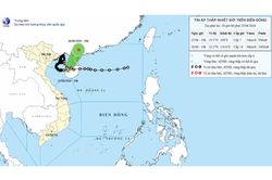 Áp thấp nhiệt đới giữ nguyên cường độ trên vùng ven biển phía Tây Bắc đảo Hải Nam (Trung Quốc)