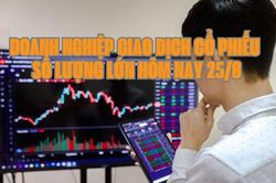 Chứng khoán hôm nay 25/8: 3 doanh nghiệp giao dịch cổ phiếu số lượng lớn