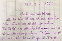 Học trò làm bài văn kể về hành trình 'tình yêu của bố mẹ', câu kết khiến ai cũng phì cười