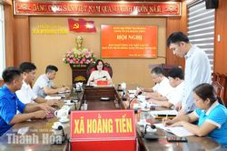 Đảng ủy xã Hoằng Tiến bàn giao nhiệm vụ tham mưu về công tác dân vận