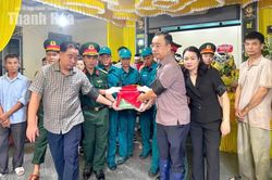 Xã Lưu Vệ truy điệu và an táng hài cốt liệt sĩ Trần Văn Khoát