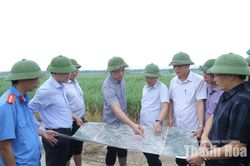Chủ tịch UBND tỉnh Tô Anh Dũng kiểm tra công tác ứng phó với mưa bão tại một số địa phương