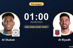 TRỰC TIẾPTrực tiếp Al Shabab vs Al Riyadh: Al Riyadh kiểm so&aacute;t b&oacute;ng nhỉnh hơn Al Shabab, chưa c&oacute; b&agrave;n thắng