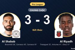 M&agrave;n rượt đuổi s&aacute;u b&agrave;n nghẹt thở, Al Shabab v&agrave; Al Riyadh c&ugrave;ng ch&ocirc;n ch&acirc;n nh&oacute;m cuối