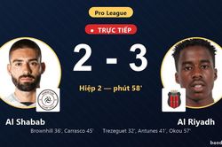 TRỰC TIẾPTrực tiếp Al Shabab vs Al Riyadh: Al Riyadh mất người