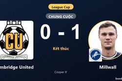 Thắng tối thiểu Cambridge United, Millwall giành quyền đi tiếp tại League Cup