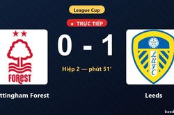TRỰC TIẾPTrực tiếp Nottingham Forest vs Leeds: Leeds mở tỷ số