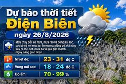 Bản tin Dự báo thời tiết ngày 26/8/2026
