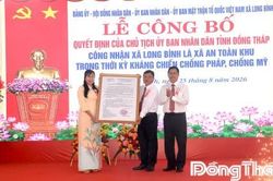 Long Bình đón nhận danh hiệu xã An toàn khu