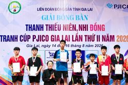 Tay vợt nhí Đồng Quốc Anh - triển vọng mới của bóng bàn Gia Lai