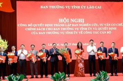 Lào Cai công bố thành lập Ban nghiên cứu, tư vấn cơ chế, chính sách