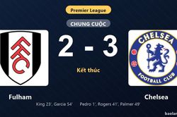 Thống k&ecirc; trận đấu Fulham 2-3 Chelsea: C. Palmer tỏa s&aacute;ng, Chelsea gi&agrave;nh trọn 3 điểm