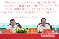 Đảng ủy phường Lê Hồ đối thoại giữa người đứng đầu cấp ủy, chính quyền với MTTQ và các tổ chức chính trị - xã hội năm 2026