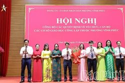 Phường Vĩnh Phúc công bố quyết định thành lập, đổi tên cơ sở giáo dục