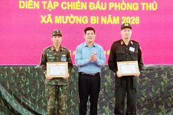 Xã Mường Bi hoàn thành diễn tập chiến đấu phòng thủ năm 2026