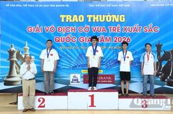 Trao thưởng giải vô địch Cờ vua trẻ xuất sắc quốc gia năm 2026