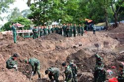 Đã quy tập được 494 bộ hài cốt liệt sĩ tại Công viên Lê Thị Riêng