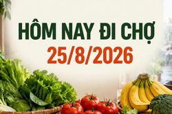 Hôm nay đi chợ 25/8: Rau xanh từ 11.000 đồng, giỏ thực phẩm 5 món hơn 160.000 đồng