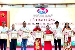 Đại Thanh: Trao Huy hiệu Đảng đợt 2-9 tặng 107 đảng viên