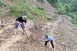 Đường độc đạo sạt lở, gần 740 người ở bản vùng cao Nghệ An bị cô lập