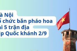 H&agrave; Nội tổ chức bắn ph&aacute;o hoa 5 điểm dịp Quốc kh&aacute;nh 2/9