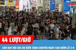 Lượng khách qua sân bay Nội Bài ngày cao điểm nghỉ lễ 2-9 dự kiến tăng mạnh