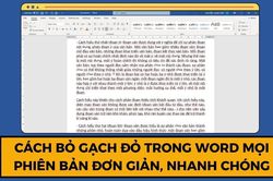 Bỏ gạch đỏ trong Word