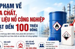 Vi phạm về hóa chất, vật liệu nổ công nghiệp có thể bị phạt đến 100 triệu đồng