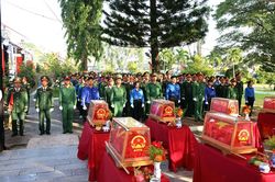 Cần Thơ truy điệu, an t&aacute;ng 38 h&agrave;i cốt liệt sĩ được t&igrave;m kiếm, quy tập