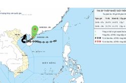 Áp thấp nhiệt đới đổi hướng, di chuyển nhanh về Quảng Tây (Trung Quốc)