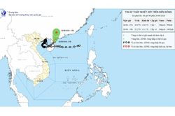 Áp thấp nhiệt đới đổi hướng, di chuyển nhanh về Quảng Tây (Trung Quốc)