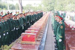 Cần Thơ tổ chức lễ viếng, truy điệu và an táng 38 hài cốt liệt sĩ