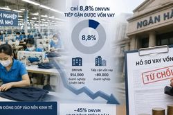 Chỉ có 8,8% doanh nghiệp vừa và nhỏ tiếp cận vốn vay