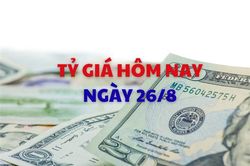 Tỷ giá hôm nay 26/8: Ngân hàng đồng loạt hạ giá USD và NDT
