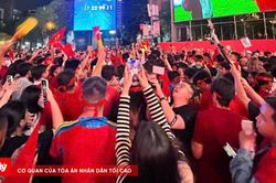 TP.HCM rực sắc đỏ, người hâm mộ 'đi bão' mừng đội tuyển Việt Nam