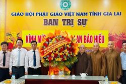 Lãnh đạo Sở Dân tộc và Tôn giáo thăm, chúc mừng Ban Trị sự Giáo hội Phật giáo Việt Nam tỉnh Gia Lai