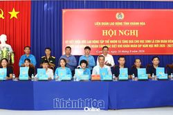 Liên đoàn Lao động tỉnh ký kết thỏa ước lao động tập thể nhóm với 10 doanh nghiệp chế biến thủy sản