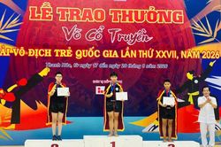 Lào Cai giành 9 huy chương tại Giải Vô địch trẻ võ cổ truyền quốc gia năm 2026