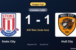 Thống kê trận đấu Stoke City 1-1 (pen 4-5) Hull City: Hull City thắng luân lưu nghẹt thở, giành chiến thắng, đi tiếp