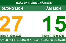 Lịch Âm Dương ngày 27/8/2026: Chi tiết giờ hoàng đạo, tuổi xung khắc và hướng xuất hành