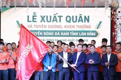 Đội tuyển B&oacute;ng đ&aacute; L&acirc;m Đồng quyết t&acirc;m chinh phục m&ugrave;a giải Hạng Nhất Quốc gia