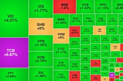 VIC vượt đỉnh lịch sử, TCB tăng trần khớp lệnh đột biến