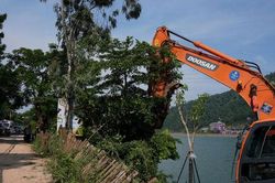 Xã Kim Anh lên kế hoạch tiếp tục cưỡng chế các trường hợp vi phạm đất đai ở hồ Đồng Đò
