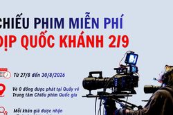 [Infographic] Chiếu phim miễn phí dịp Quốc khánh 2/9