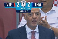 Khoảnh khắc 'há hốc mồm' của Chủ tịch FIFA gây sốt