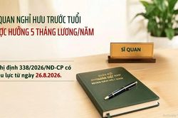 Mỗi năm nghỉ hưu trước tuổi, sĩ quan được hưởng bao nhiêu tháng lương?