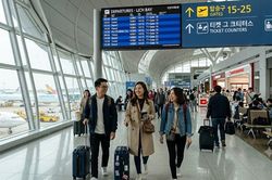 Du kh&aacute;ch quốc tế đến H&agrave;n Quốc ng&agrave;y c&agrave;ng tăng qua c&aacute;c s&acirc;n bay khu vực