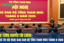 Đại tướng Nguyễn T&acirc;n Cương chủ tr&igrave; Hội nghị giao ban Bộ Tổng Tham mưu th&aacute;ng 8-2026